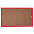 Aarco Aarco SBC3660R Enclosed Bulletin Board Cork Aluminum Frame - Red SBC3660R